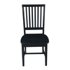 International Concepts Set of 2 Mission Side Chairs, Black C46-265P